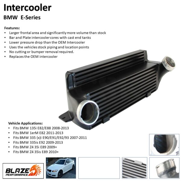 BMW E-Series Intercooler — Spec Card